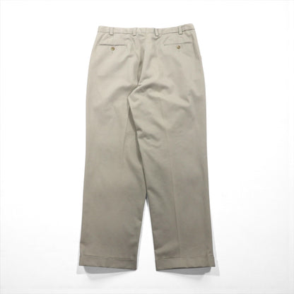 LAUREN RALPH LAUREN 90年代 2タック ワイド チノパンツ ワークパンツ L ベージュ プリーツ ダブルカフス
