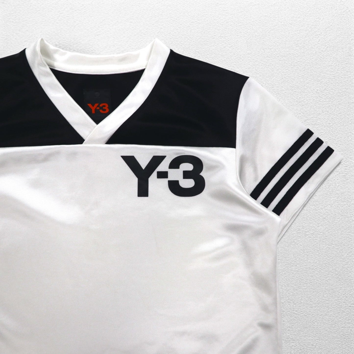 Y-3 (YOHJI YAMAMOTO × adidas) Game Shirt S Black White Satin Polyester Uniform
