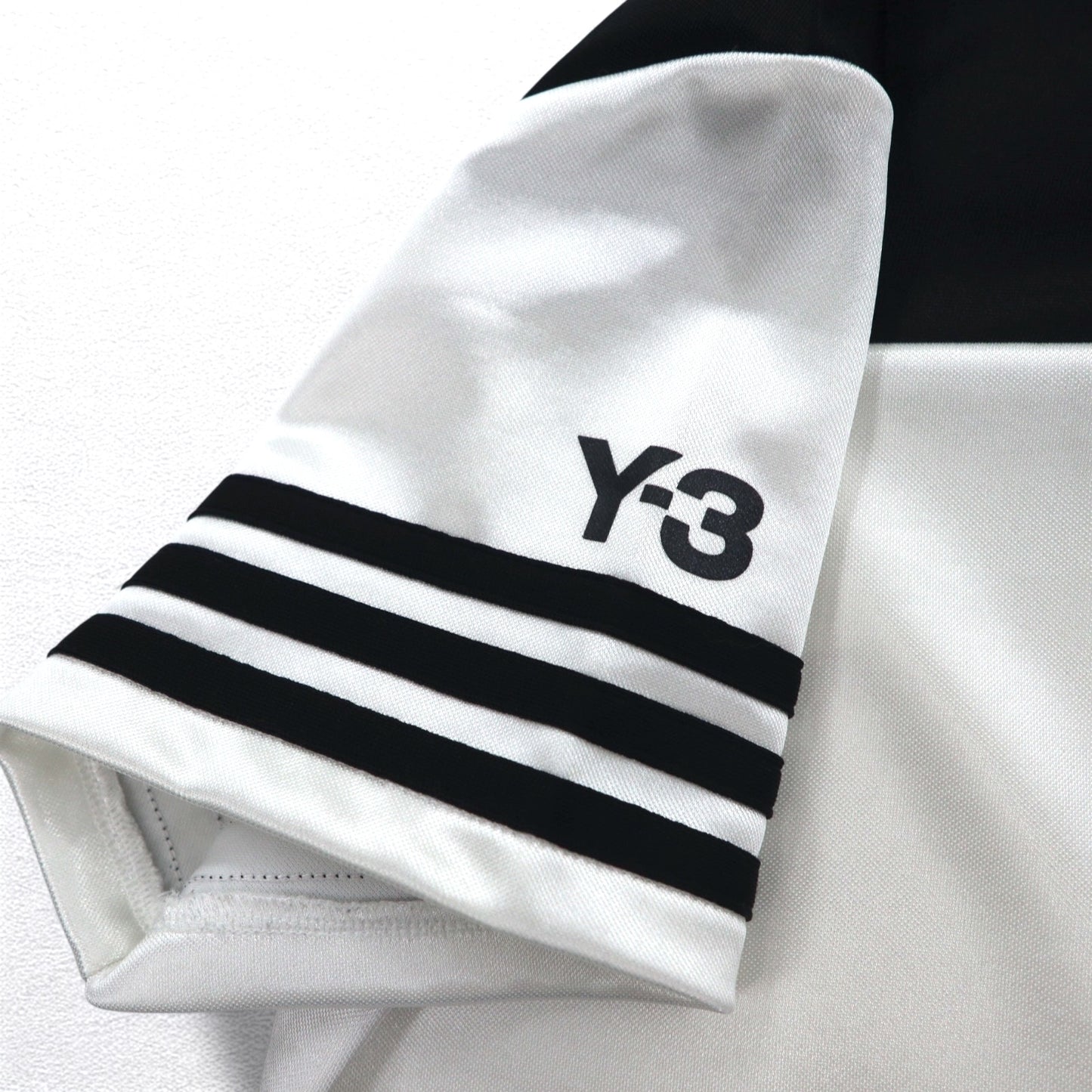 Y-3 (YOHJI YAMAMOTO × adidas) Game Shirt S Black White Satin Polyester Uniform