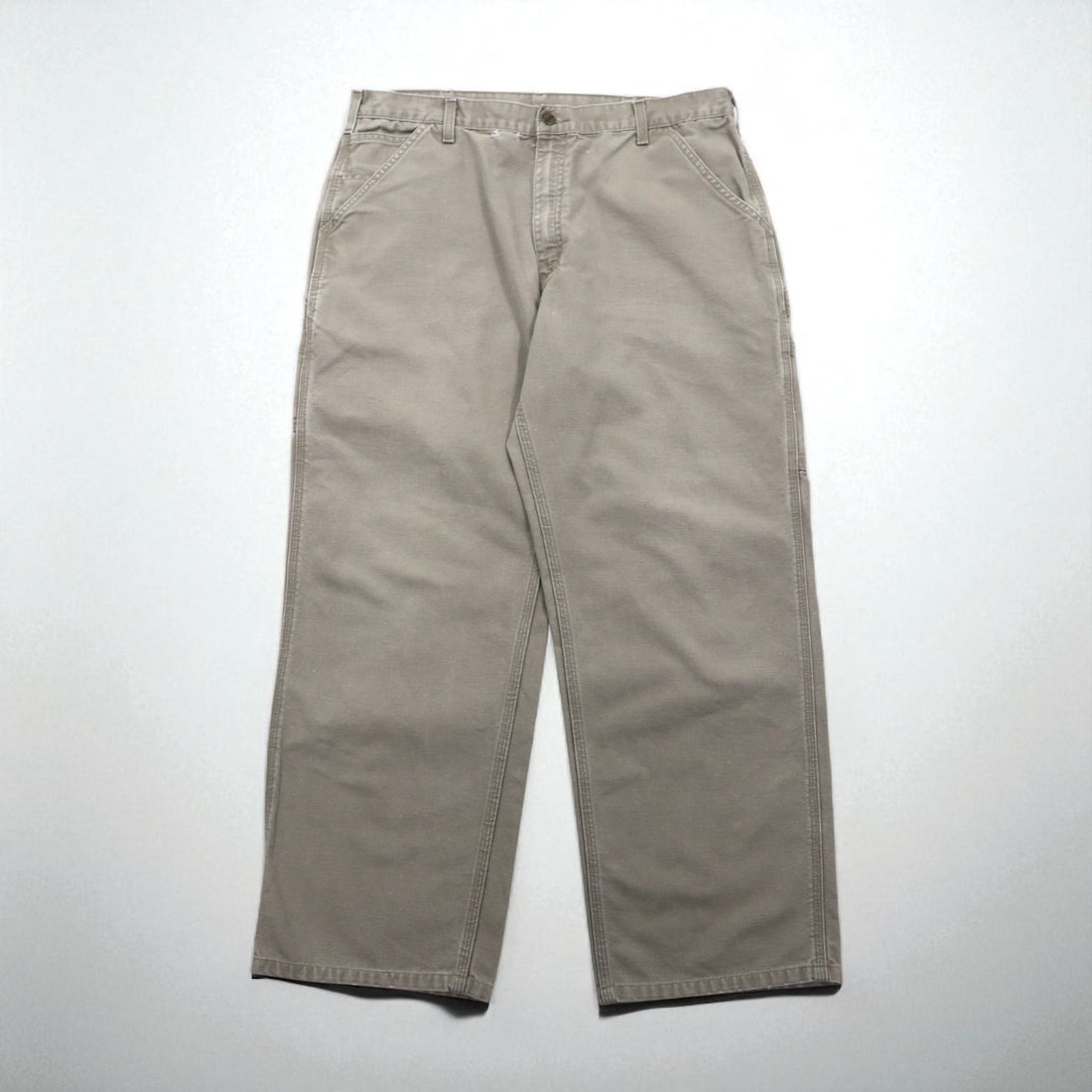 Carhartt Washed Duck Painter Pants, XL, Beige Cotton, B11DES