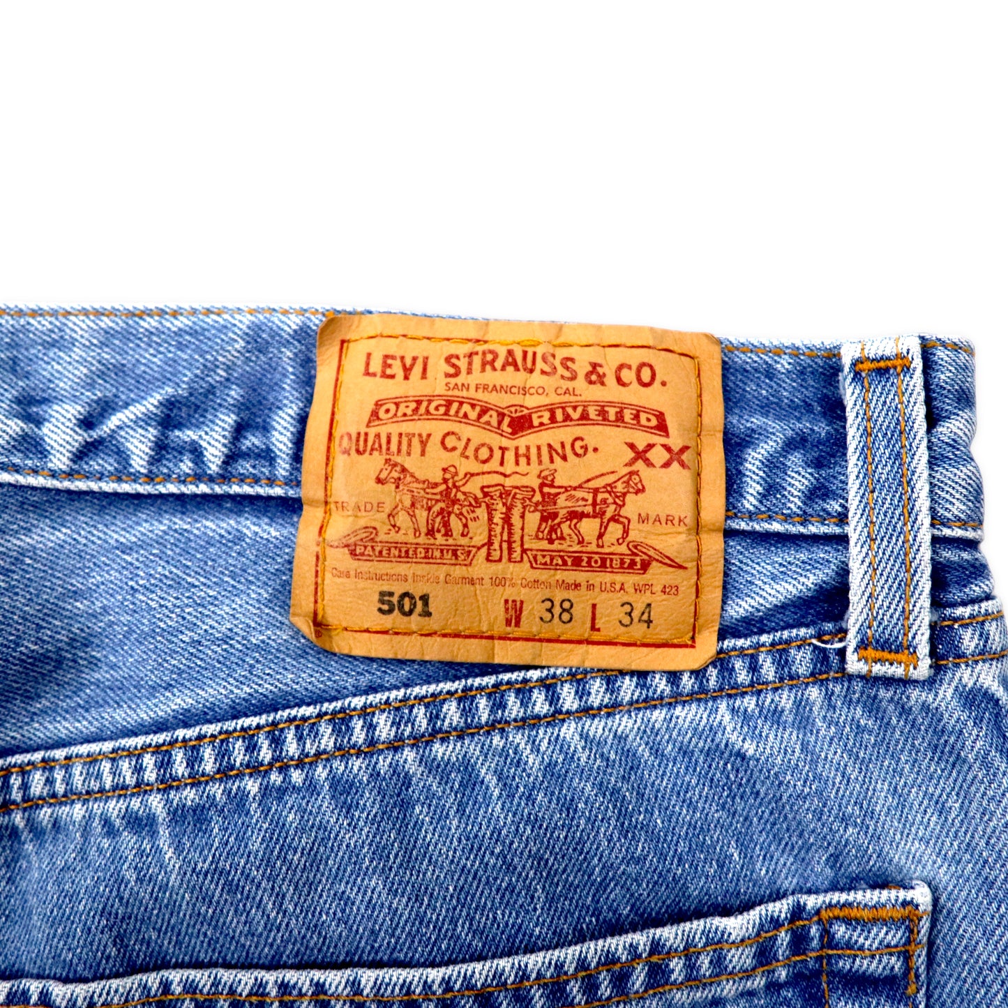 Levi's USA製 90年代 501 デニムパンツ 38 ブルー 501-0115 ボタン裏524 ビッグサイズ