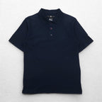 NIKE Dri-Fit Polo Shirt, Medium, Navy, Cotton, Pique, TIGER WOODS, Swoosh