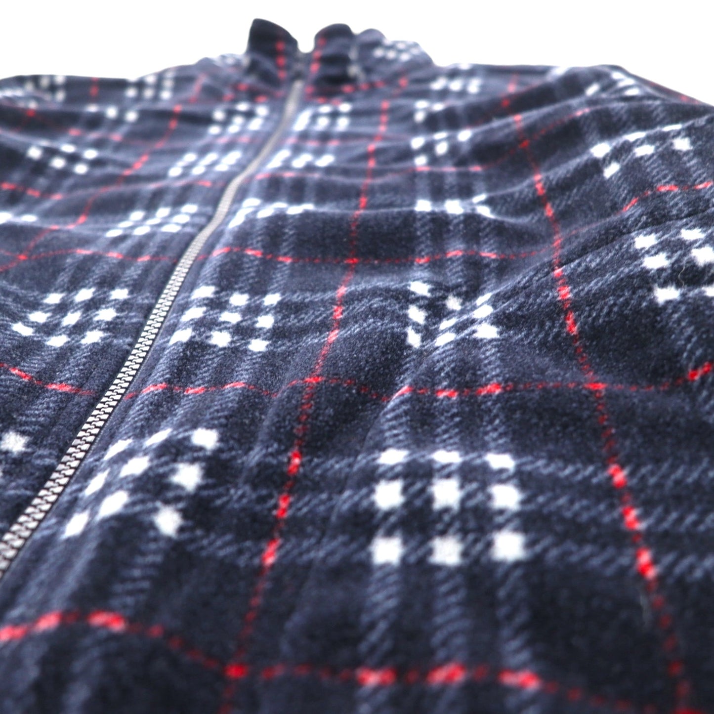 BURBERRY ノバチェック フルジップ フリースジャケット L ネイビー ドローコード