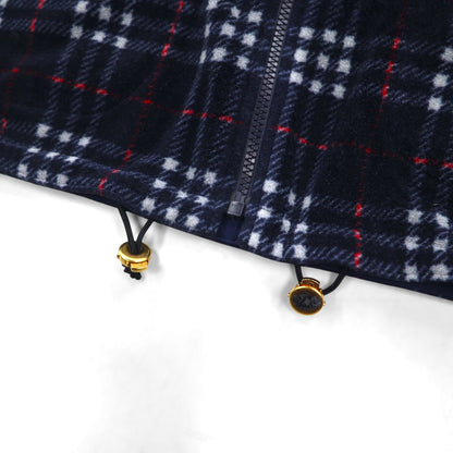 BURBERRY ノバチェック フルジップ フリースジャケット L ネイビー ドローコード