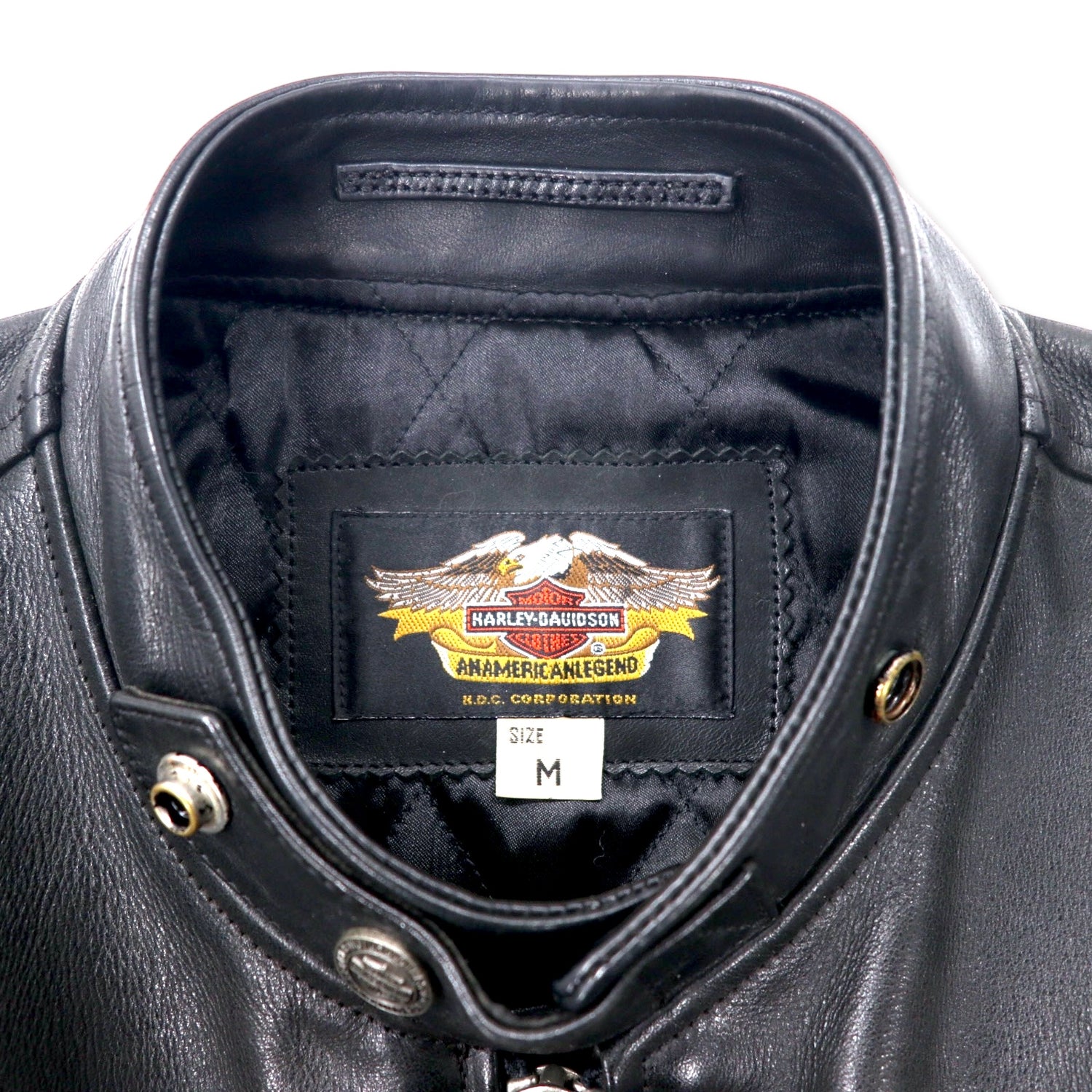 HARLEY DAVIDSON Single Riders Leather Jacket M Black Cowhide Quilted Liner  40192 – 日本然リトテ