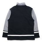 Champion USA 90s Made in Italy Half Zip Layered Sweatshirt XL Grey Cotton Script Logo Patch