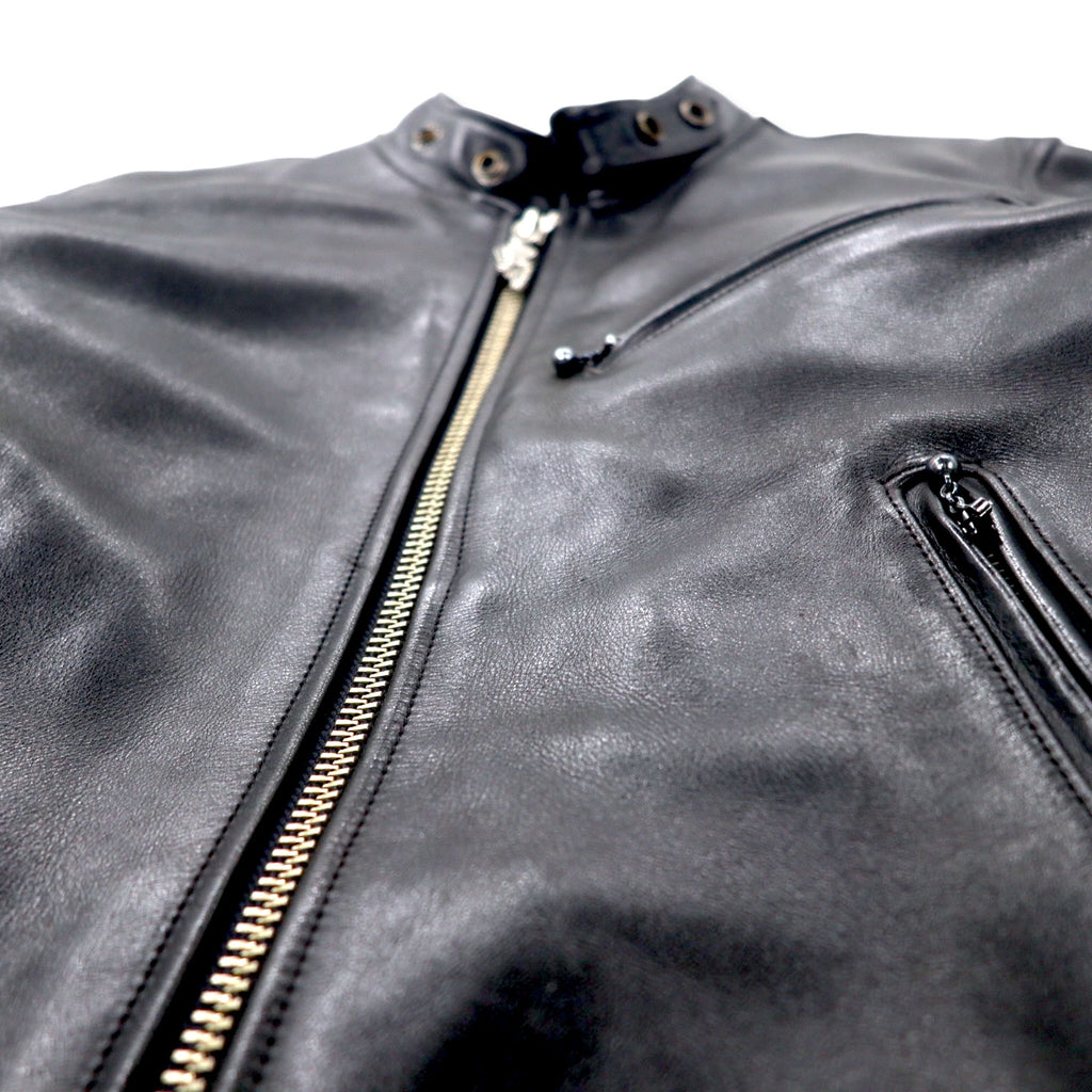 HARLEY DAVIDSON Single Riders Leather Jacket M Black Cowhide Quilted Liner 40192