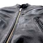 HARLEY DAVIDSON Single Riders Leather Jacket M Black Cowhide Quilted Liner 40192
