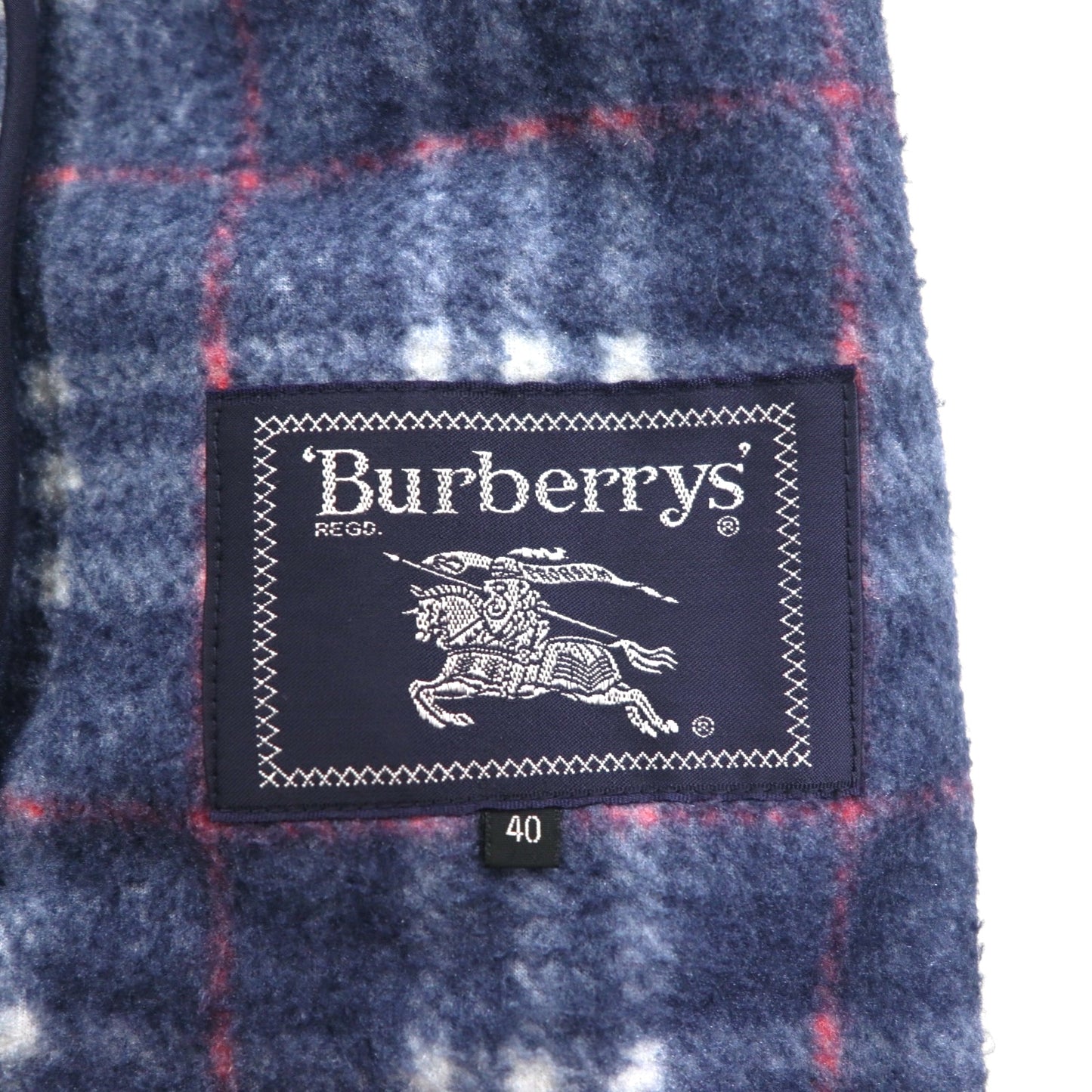 BURBERRY ノバチェック フルジップ フリースジャケット L ネイビー ドローコード
