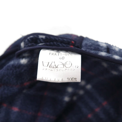 BURBERRY ノバチェック フルジップ フリースジャケット L ネイビー ドローコード