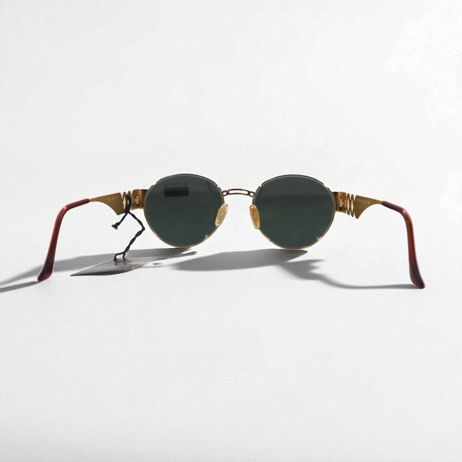 YVES SAINT LAURENT イタリア製 ボストン サングラス ゴールド メタルフレーム ラウンド 6037 Y101 135 未使用品 ヴィンテージ