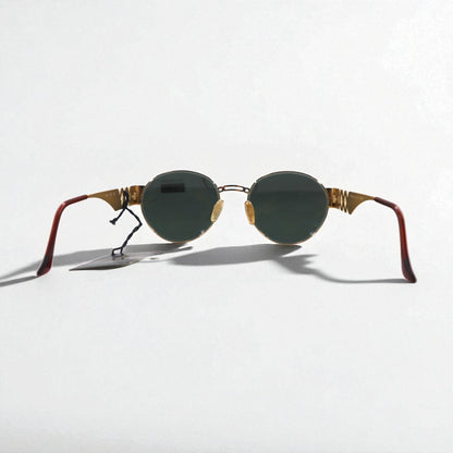 YVES SAINT LAURENT イタリア製 ボストン サングラス ゴールド メタルフレーム ラウンド 6037 Y101 135 未使用品 ヴィンテージ