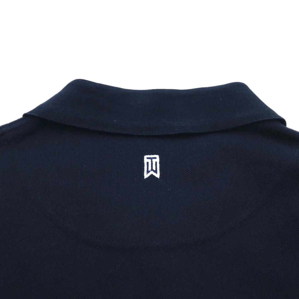 NIKE Dri-Fit Polo Shirt, Medium, Navy, Cotton, Pique, TIGER WOODS, Swoosh