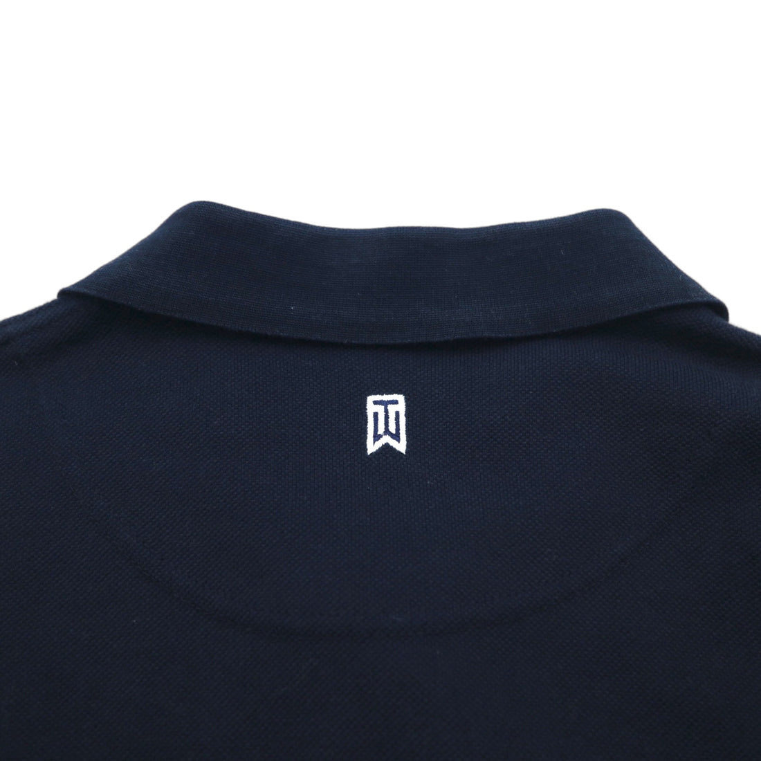 NIKE Dri-Fit Polo Shirt, Medium, Navy, Cotton, Pique, TIGER WOODS, Swoosh