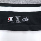 Champion USA 90s Made in Italy Half Zip Layered Sweatshirt XL Grey Cotton Script Logo Patch