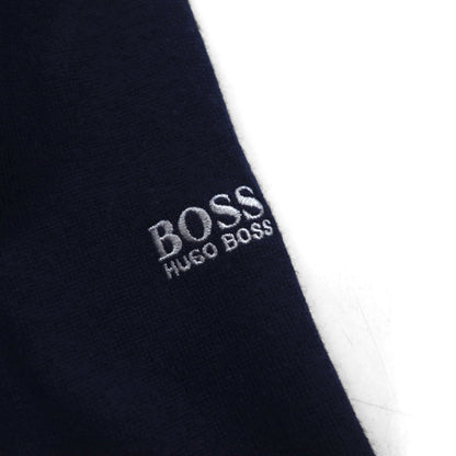 HUGO BOSS トルコ製 ハーフジップ ニット セーター XL ネイビー ウール 羊毛