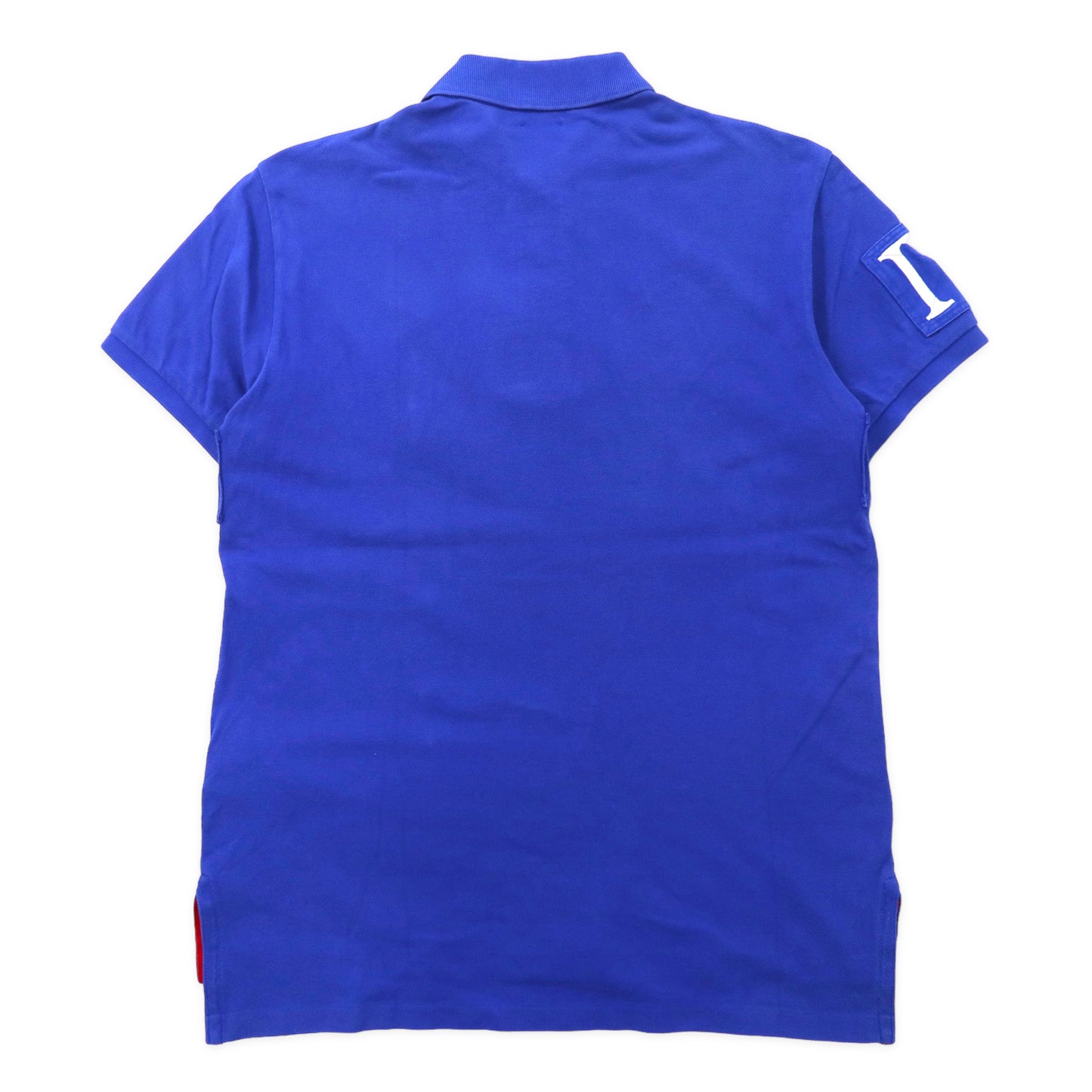 POLO RALPH LAUREN ビッグポニー ポロシャツ 170 ブルー コットン エンブレムロゴ刺繍 R.L.COUNTY RIDERS & JOCKEY CLUB