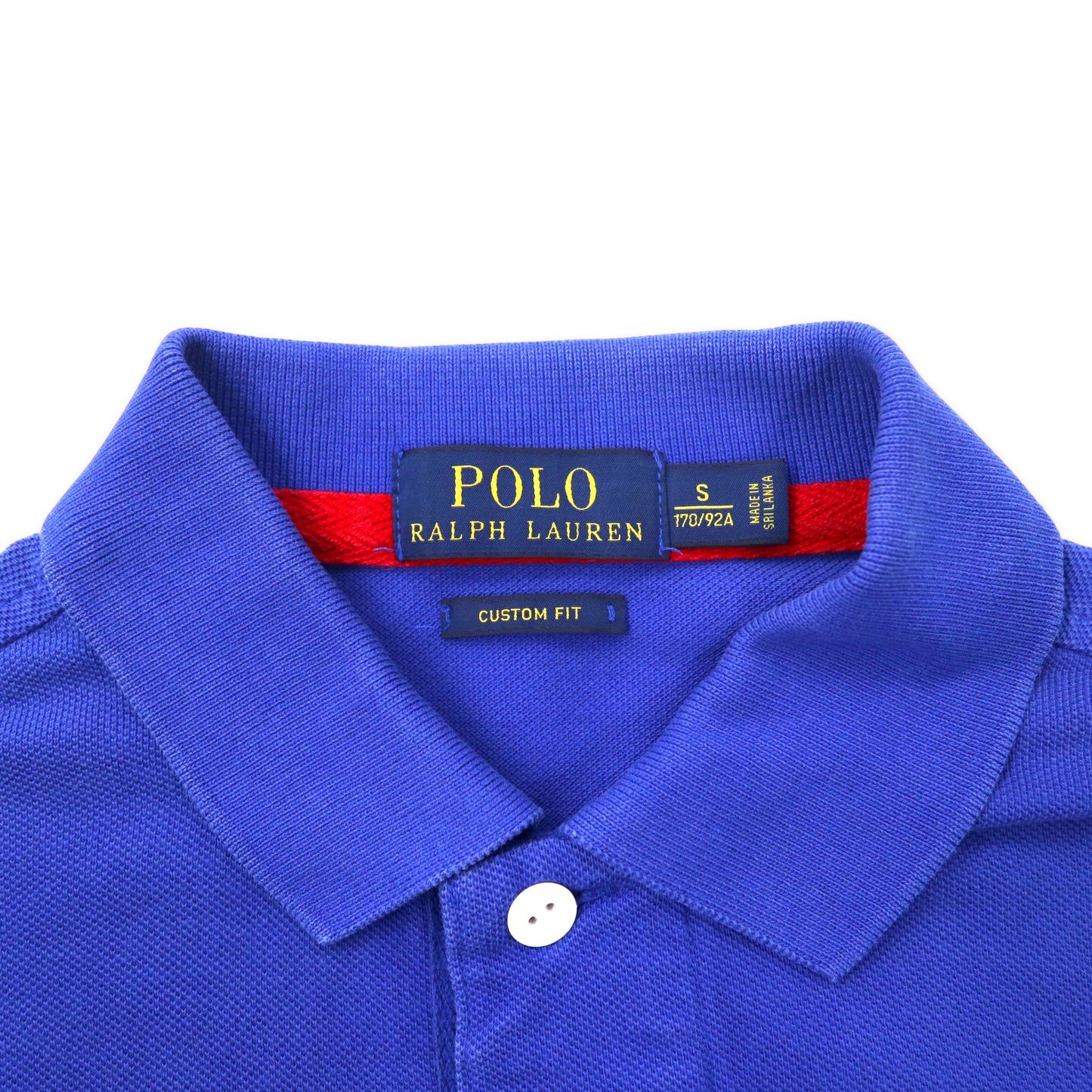 POLO RALPH LAUREN ビッグポニー ポロシャツ 170 ブルー コットン エンブレムロゴ刺繍 R.L.COUNTY RIDERS & JOCKEY CLUB