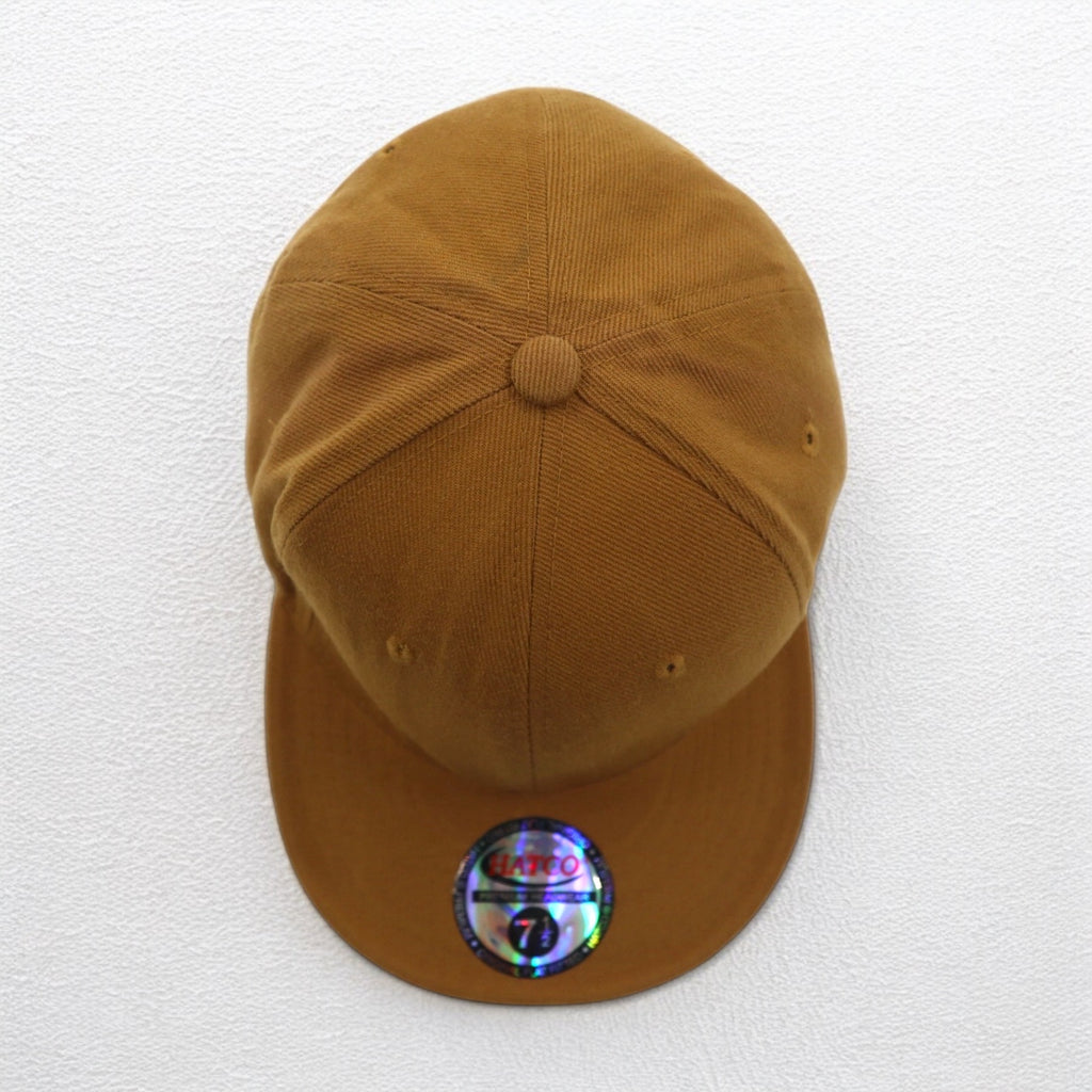 HATCO PREMIUM ORIGINAL FLAT Baseball Cap 59.6cm Camel Acrylic