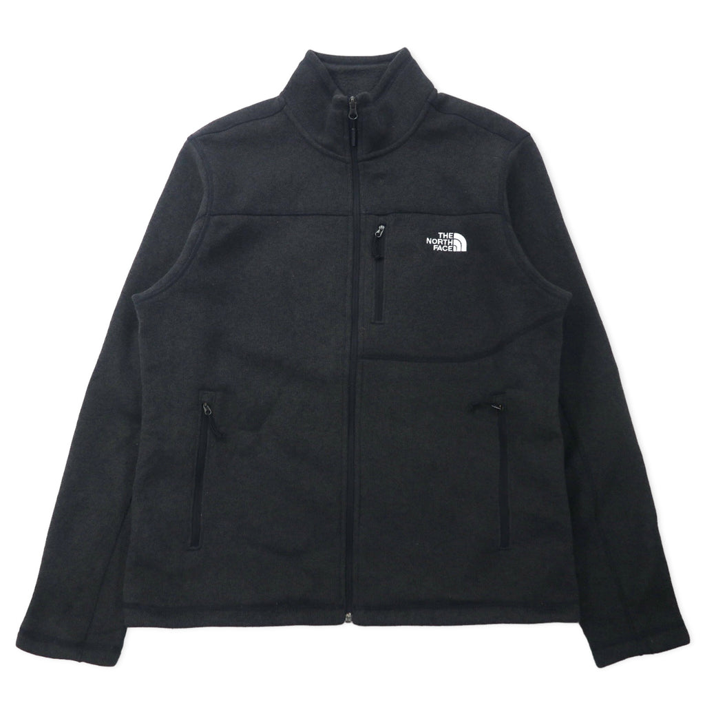 日本然リトテ-古着オンライン-THE NORTH FACE フルジップ フリースジャケット L グレー ポリエステル ロゴ刺繍-THE NORTH FACE FLEECE Jacket L Gray Polyester Logo Embroidery