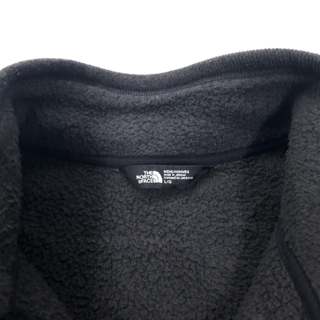 THE NORTH FACE Full Zip Fleece Jacket L Gray Polyester Logo Embroidery