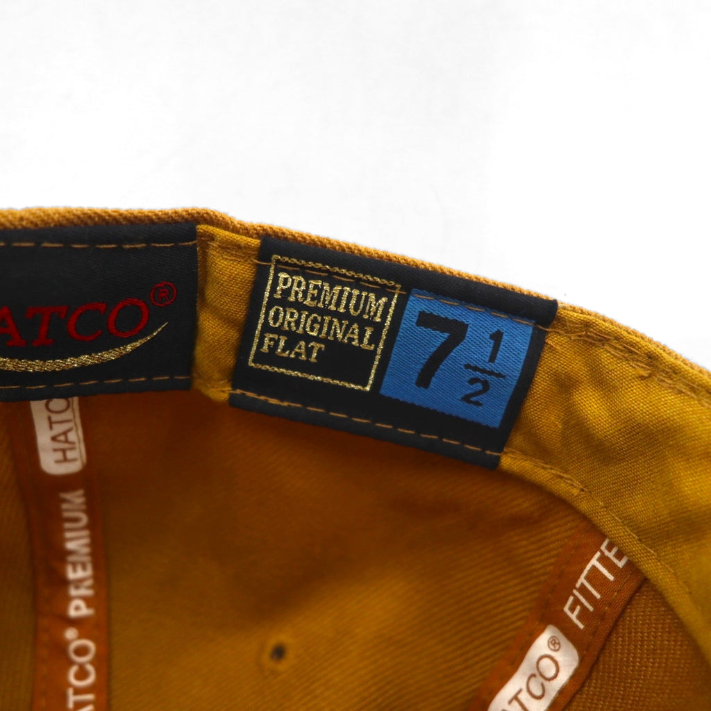 HATCO PREMIUM ORIGINAL FLAT Baseball Cap 59.6cm Camel Acrylic