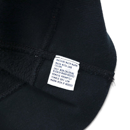 Polo Ralph Lauren 90s Reverse Weave Pullover Hoodie, Size XL, Black, with Embroidered Emblem Logo