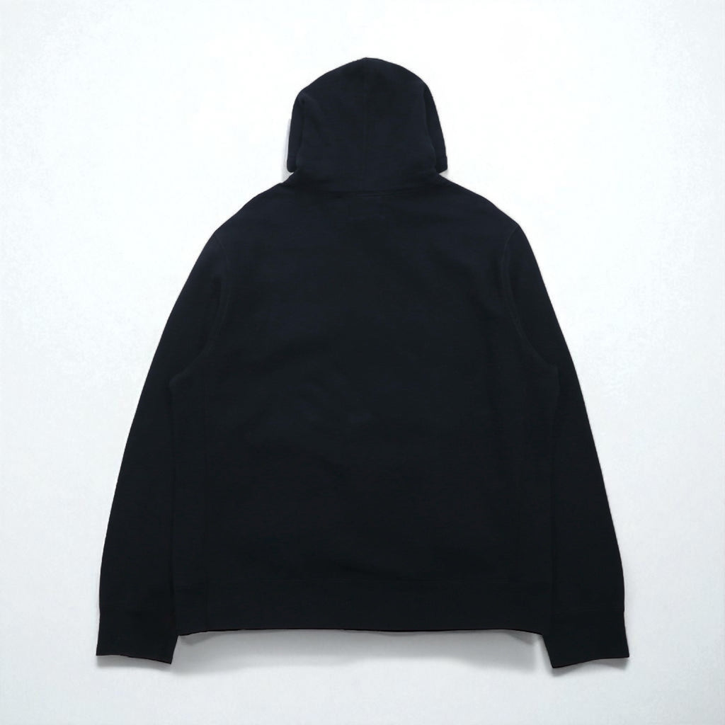 Polo Ralph Lauren 90s Reverse Weave Pullover Hoodie, Size XL, Black, with Embroidered Emblem Logo