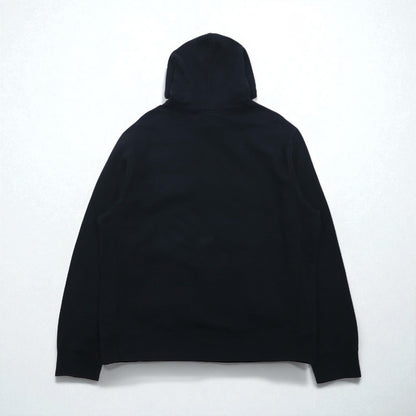 Polo Ralph Lauren 90s Reverse Weave Pullover Hoodie, Size XL, Black, with Embroidered Emblem Logo