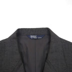 Polo Ralph Lauren 80年代 日本製 ピークドラペル ダブルブレスト セットアップ スーツ M グレー 金ボタン