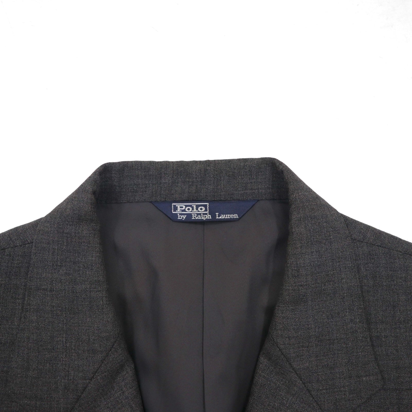 Polo Ralph Lauren 80年代 日本製 ピークドラペル ダブルブレスト セットアップ スーツ M グレー 金ボタン