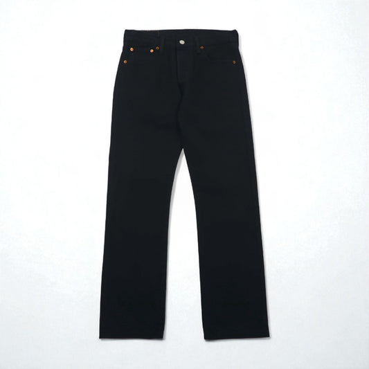 Levi's 501 デニムパンツ ジーンズ S オリジナルフィット ストレート 00501−0166 ビッグE レザーパッチ