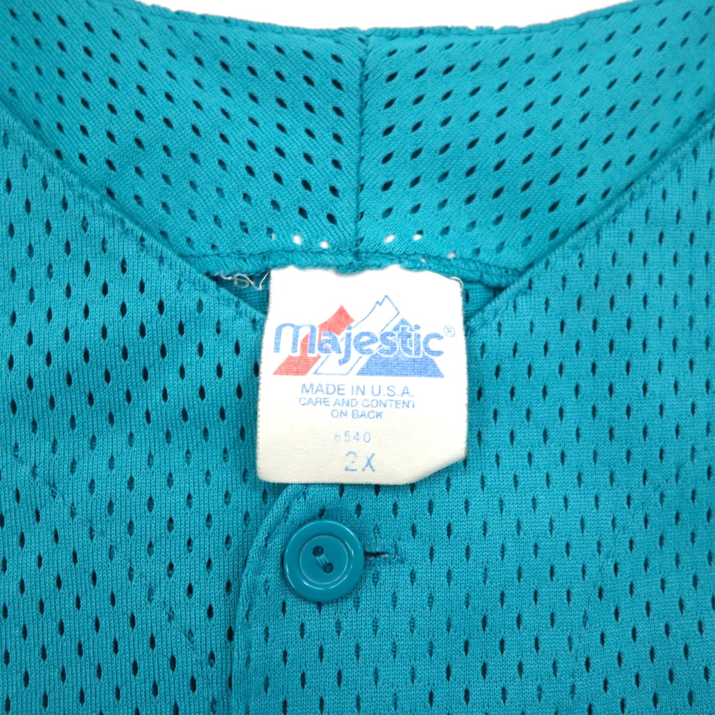 majestic 90s USA Made MiLB Mesh Baseball Shirt 2X Blue Sea Dogs Numbering