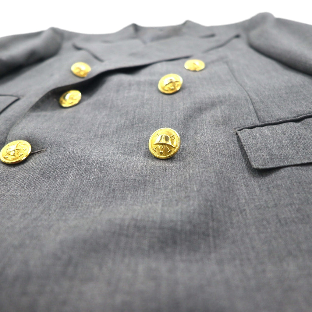 Polo Ralph Lauren 80年代 日本製 ピークドラペル ダブルブレスト セットアップ スーツ M グレー 金ボタン