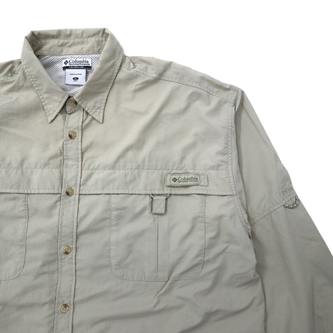 Columbia PFG Bahama II Long Sleeve Shirt Fishing Shirt XL Beige Nylon UPF 30+ Big Size BAHAMA II L/S SHIRT FM7106