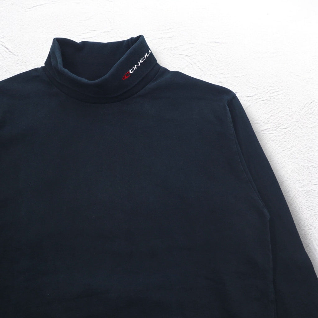 O'NEILL European made turtleneck long sleeve T-shirt, long TL, black, cotton
