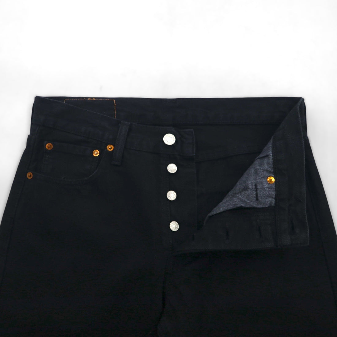 Levi's 501 デニムパンツ ジーンズ S オリジナルフィット ストレート 00501−0166 ビッグE レザーパッチ