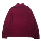 POLO RALPH LAUREN Half-Zip Sweatshirt XL Purple Cotton ESTATE RIB Small Pony Embroidery