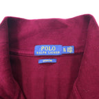 POLO RALPH LAUREN Half-Zip Sweatshirt XL Purple Cotton ESTATE RIB Small Pony Embroidery