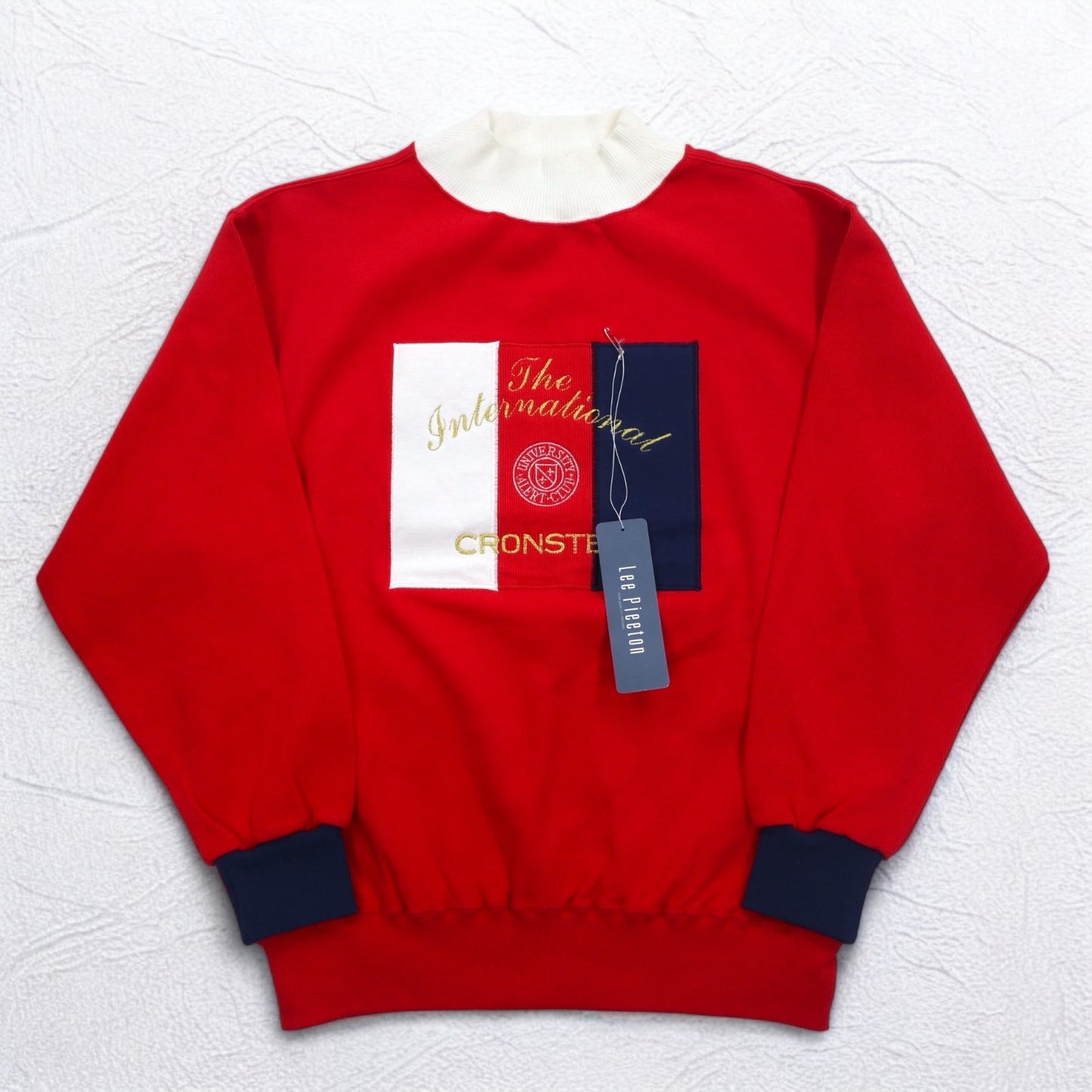 Vintage 90s Japan Made Retro Sweatshirt 90s Lee Pieeton High Neck Sweatshirt FREE Retro Made in Japan Unused