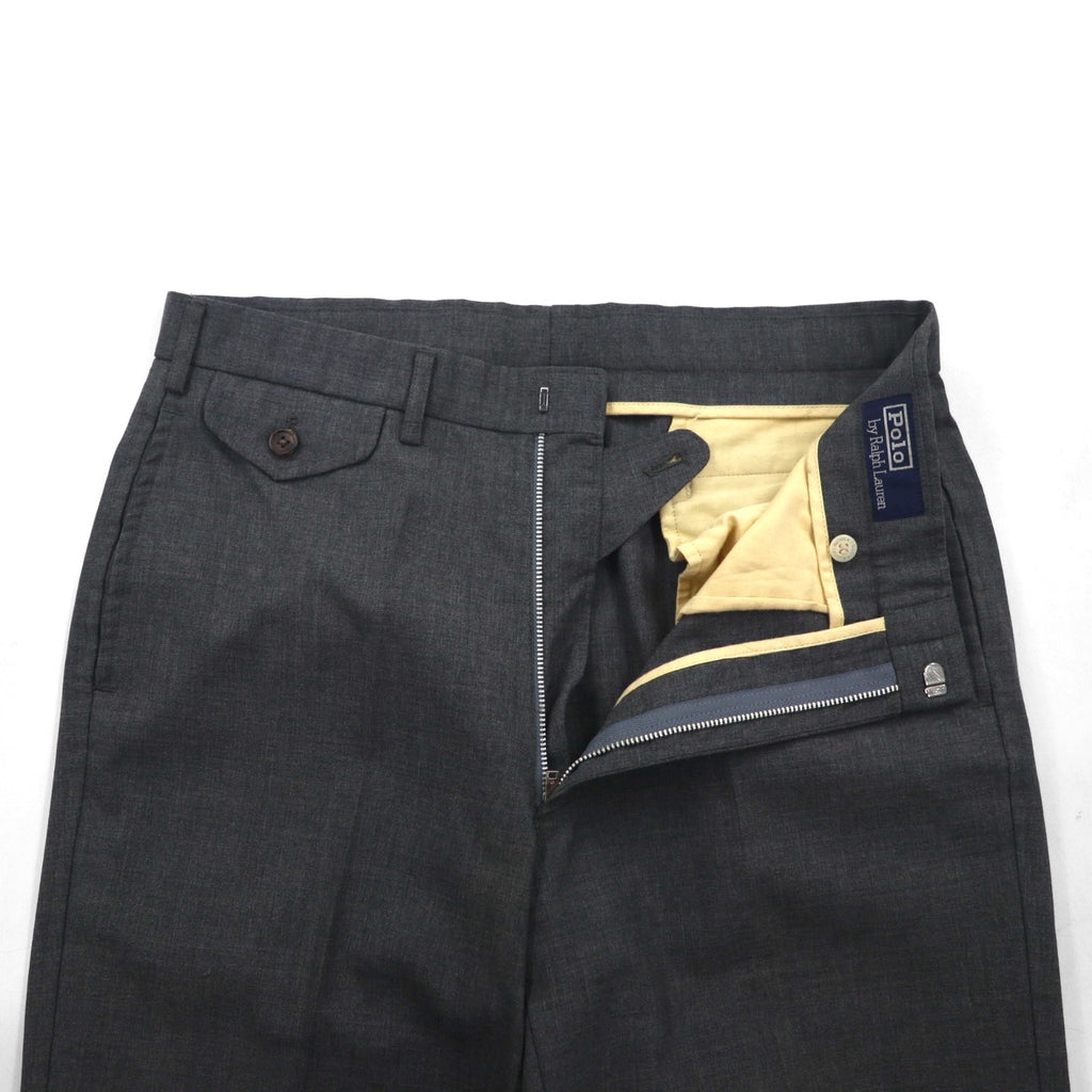 Polo Ralph Lauren 80年代 日本製 ピークドラペル ダブルブレスト セットアップ スーツ M グレー 金ボタン