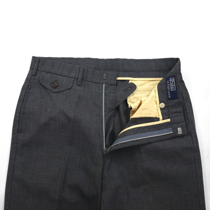 Polo Ralph Lauren 80年代 日本製 ピークドラペル ダブルブレスト セットアップ スーツ M グレー 金ボタン