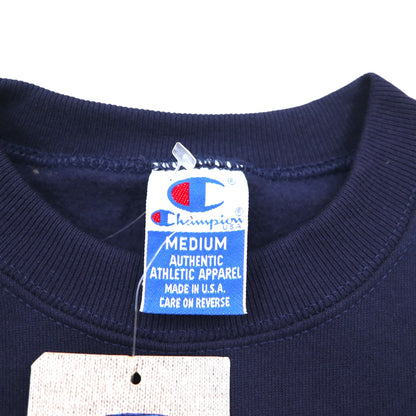 Champion 90年代 USA製 刺繍タグ スウェット トレーナー M ネイビー 未使用品 デッドストック