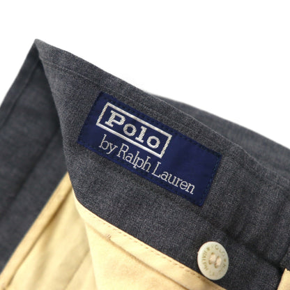 Polo Ralph Lauren 80年代 日本製 ピークドラペル ダブルブレスト セットアップ スーツ M グレー 金ボタン