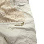 Eddie Bauer 90年代 フィッシングベスト XL ベージュ コットン メッシュ切り替え ドローコード