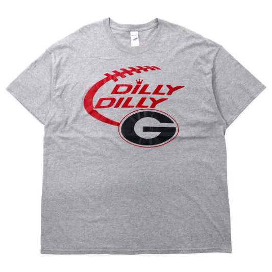 日本然リトテ-古着オンライン-GILDAN NFL GREEN BAY PACKERS プリントTシャツ 2XL グレー コットン DILLY DILLY ビッグサイズ-