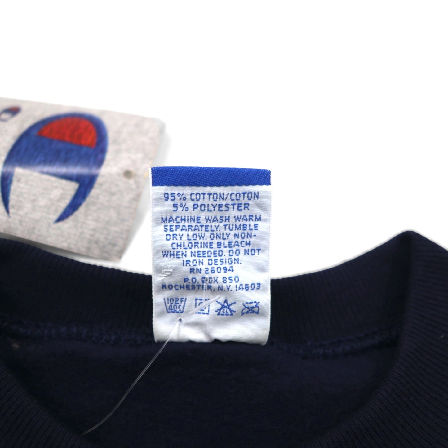 Champion 90年代 USA製 刺繍タグ スウェット トレーナー M ネイビー 未使用品 デッドストック