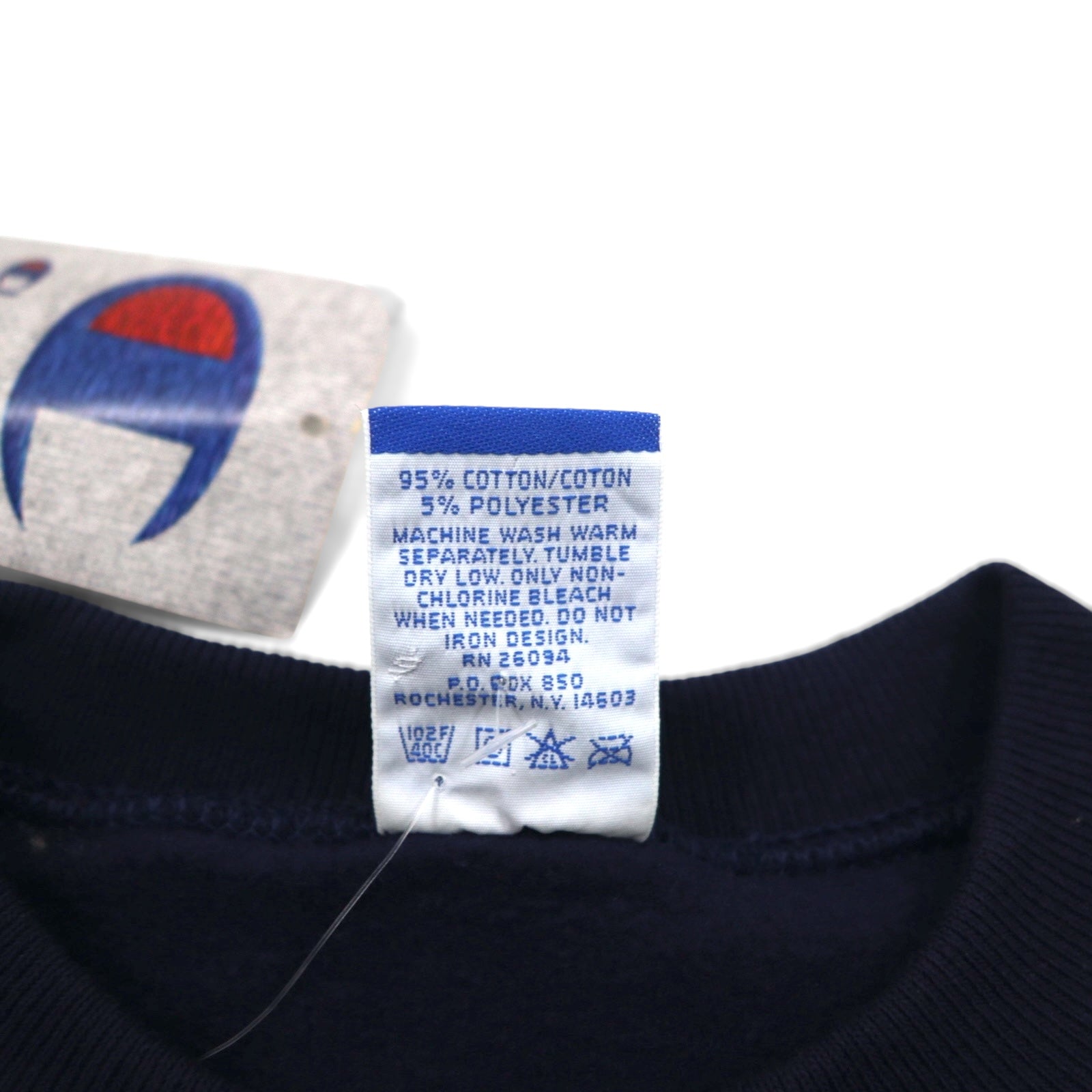 Champion 90年代 USA製 刺繍タグ スウェット トレーナー M ネイビー 未使用品 デッドストック