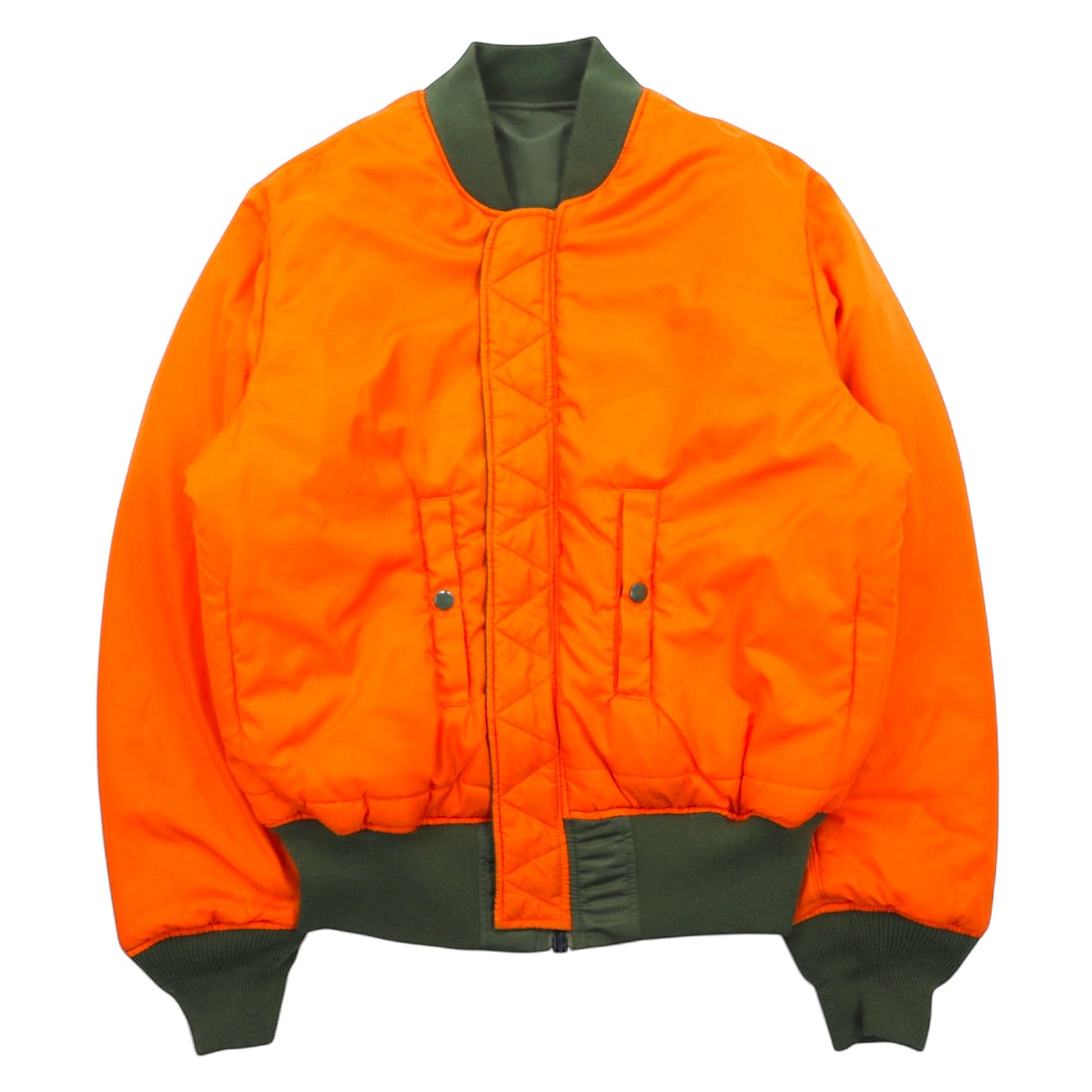 ALPHA INDUSTRIES リバーシブル MA-1 フライトジャケット M カーキ ナイロン 0615-00-573-8335