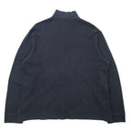 POLO RALPH LAUREN Half-Zip Sweatshirt XL Grey Cotton ESTATE RIB Small Pony Embroidery